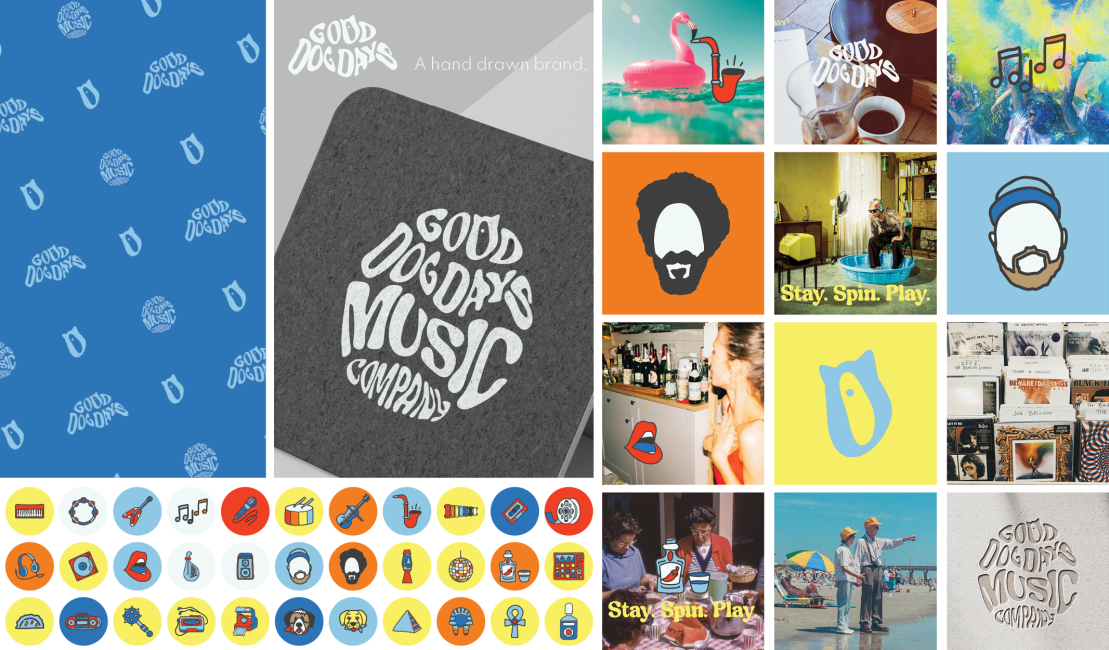 Brand Identity Design: Good Dog Days Music Company