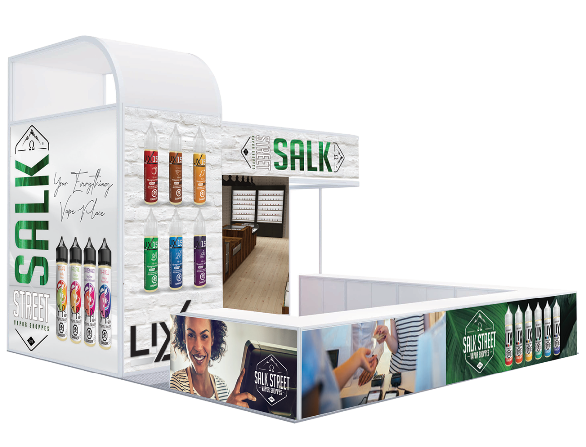 Salk Street Vapor Shoppes - Trade Show Booth Design