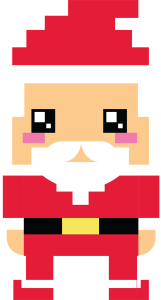 Smashing Good Pinatas pixel-art design: Santa Claus