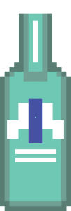 Smashing Good Pinatas pixel-art design: a green Steam Whistle beer bottle